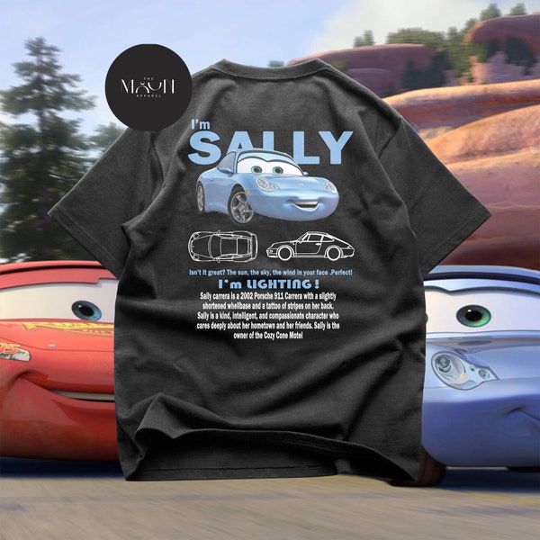 T-shirt Sally en édition limitée - T-shirt des fans de Sally et McQueen - T-shirt de film voitures - T-shirt McQueen - T-shirts de couple - T-shirt de voiture vintage