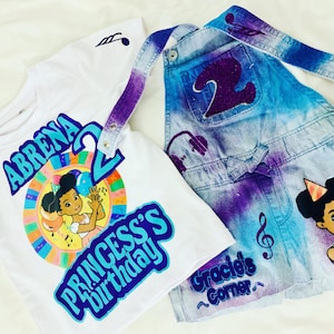 Gracie’s Corner Custom Birthday Outfit/Childrens Birthday/Gracie Outfit/Gracie overalls Custom Kids shirts, Gracie Shirt, Birthday Girl Fit