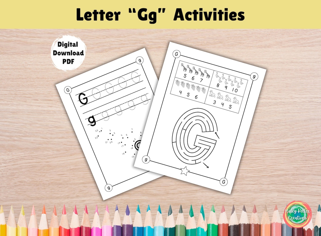 Letter G Activity Sheet, Preschool Alphabet Curriculum Letter of the ...