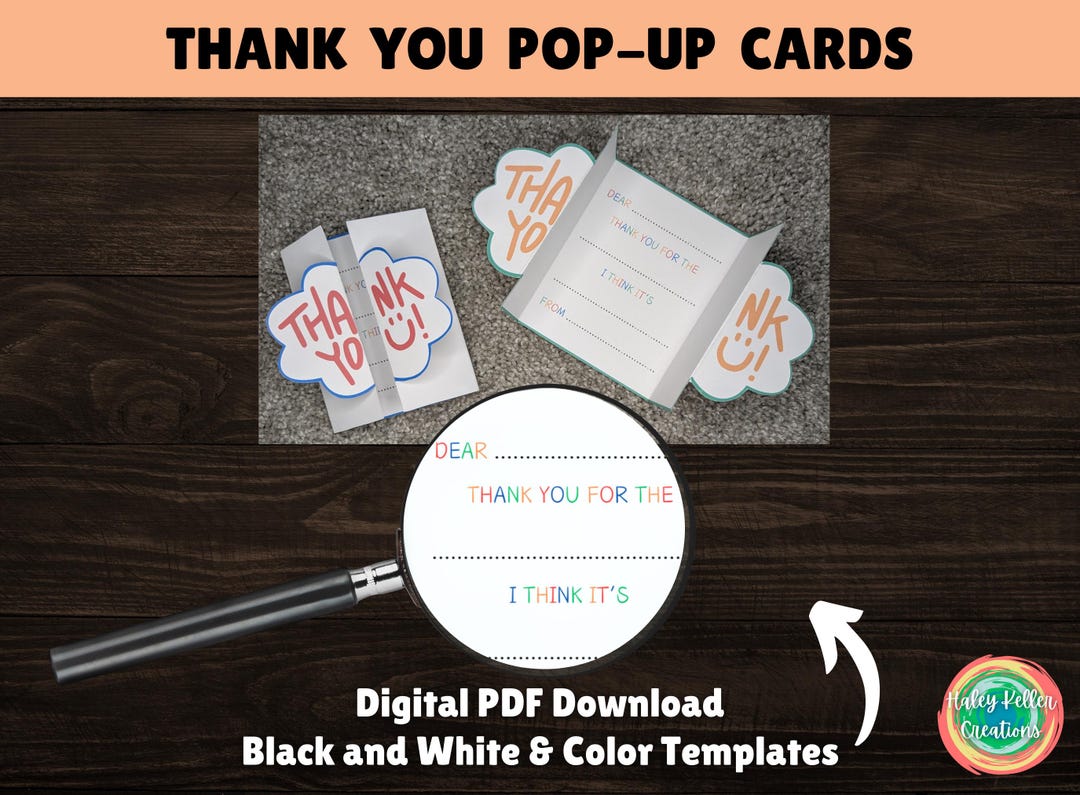 Kids Thank You Cards, Printable Fill in the Blank Thank You Card for ...
