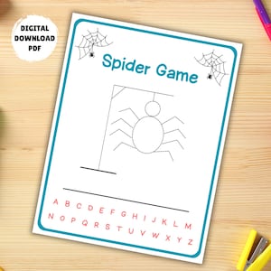 Juego del ahorcado imprimible para niños Juego de adivinanzas de letras para practicar letras en el aula Actividad de ortografía del ahorcado Descarga para profesores