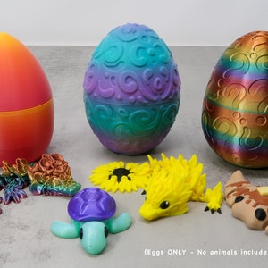 Mini Egg Multipacks 3d Printed - EGGS ONLY - Pick a style and color or choose a variety
