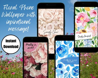 This Phone Wallpaper is Inspirational - simply amazing! Floral designs.