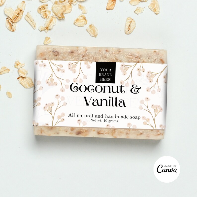 Printable Soap Label, Organic Artisan Soap Label, Custom Soap, Soap ...