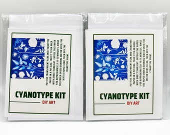Solar Printing Kit | Cyanotype Kit | DIY kit for Kid | DIY Kit for Adult | DIY Christmas card | Craft kit | Sun Printing Kit