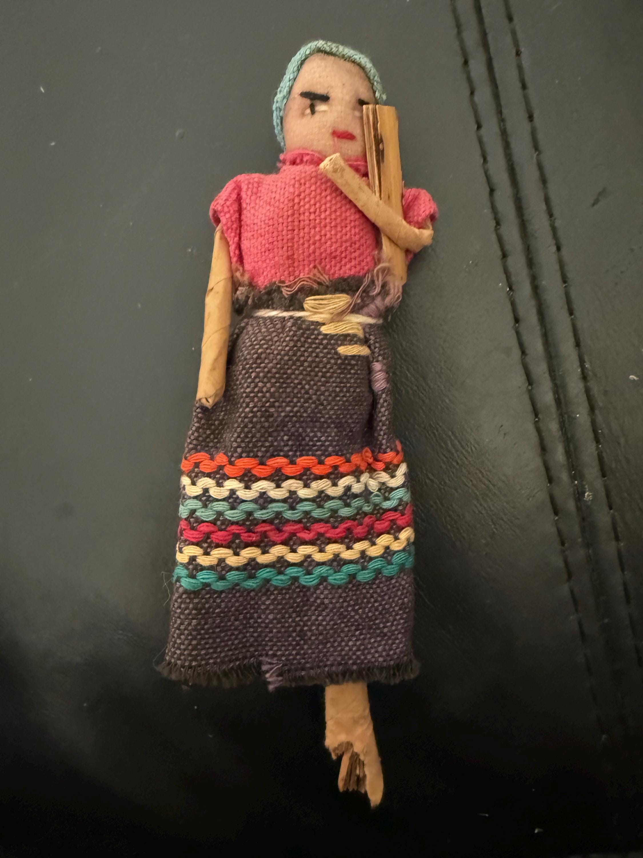 Vintage 1950s Guatemalan Folk Art Dolls, Handmade Cloth, Wood, Paper ...