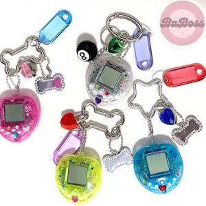Trinket Y2K Trendy Bag Charm Tamagotchi Inspired– Retro Digital Pet Keychain Accessory