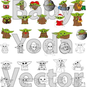Può includere: Una collezione di 24 illustrazioni digitali con un personaggio popolare del franchise di Star Wars. Le illustrazioni raffigurano il personaggio in varie pose e abiti, tra cui un cappello da Babbo Natale, un cuore e uno skateboard. Le illustrazioni sono in bianco e nero e a colori.
