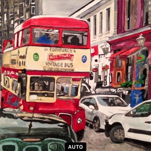 Edinburgh Bus Print