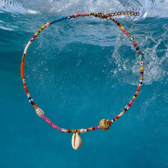 Collana Bohémien Donna Con Ciondolo A Conchiglia E Perle – Gioiello Estivo Per Spiaggia