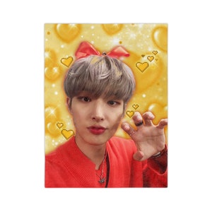 ATEEZ Mingi, Princess Mingki, Mingi Bias, Custom Gift for ATINY and K-Pop Fans, Mingi Merch, Velveteen Minky Blanket