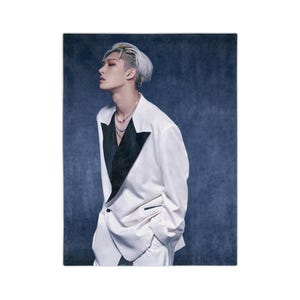 ATEEZ Mingi Golden Hour: Part 2, Mingi Bias, Custom Gift for ATINY and K-Pop Fans, Mingi Merch, Velveteen Minky Blanket