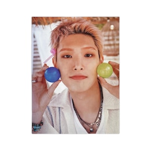 ATEEZ Mingi Summer Ver. 3 , Mingi Bias, Custom Gift for ATINY and K-Pop Fans, Mingki Merch, Velveteen Minky Blanket