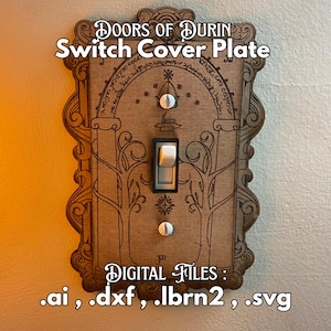 Digital File - Ornate Light Switch Cover Plate File (Doors of Durin Inspired)