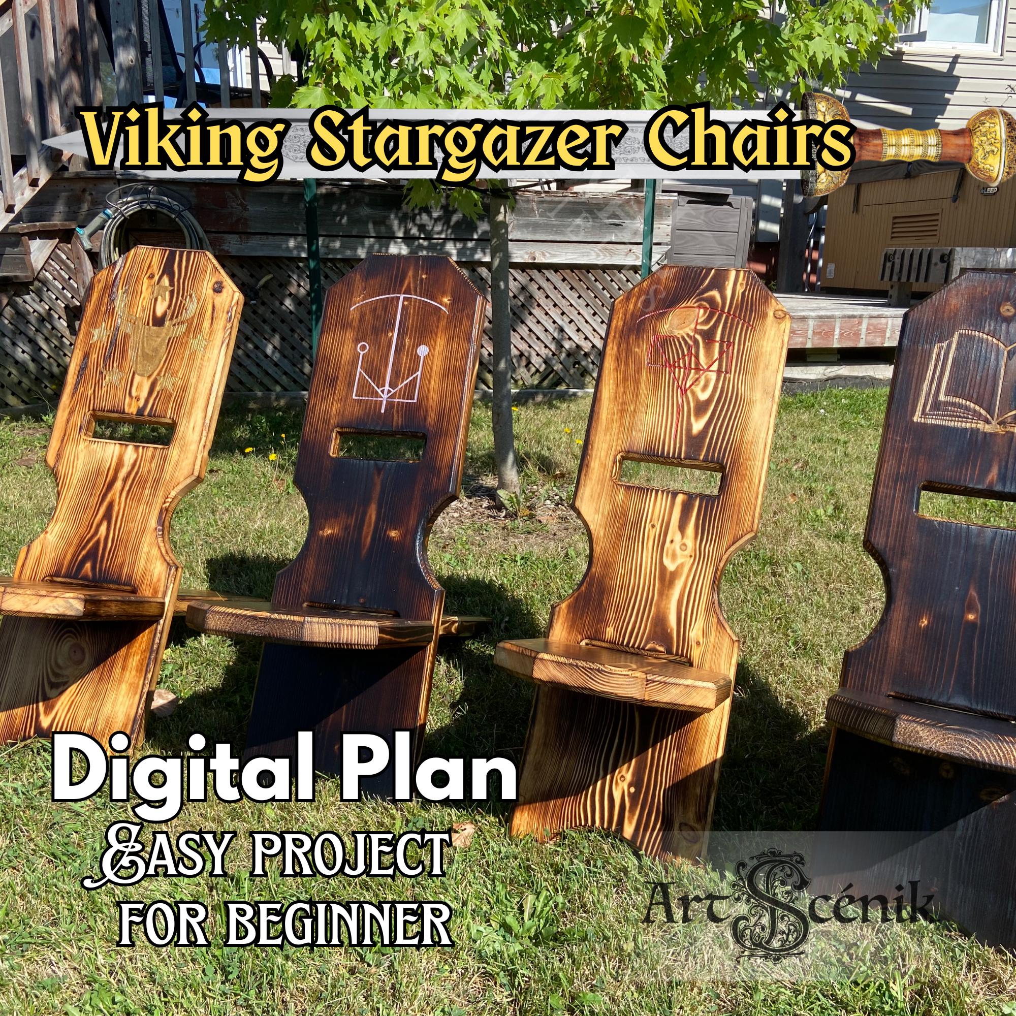 手作りガーデンチェア　中世ヨーロッパ　バイキング風 Viking chair - Etsy 日本