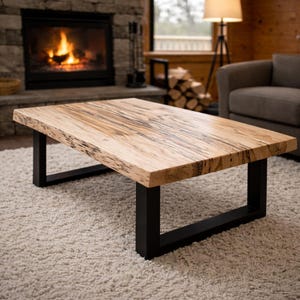 Live Edge Ambrosia Maple Table Top | Solid Wood Coffee Table Surface