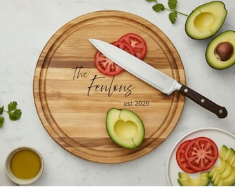 Personalized Maple Round Cutting Board