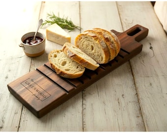 Personalized Bread Board in Solid Walnut