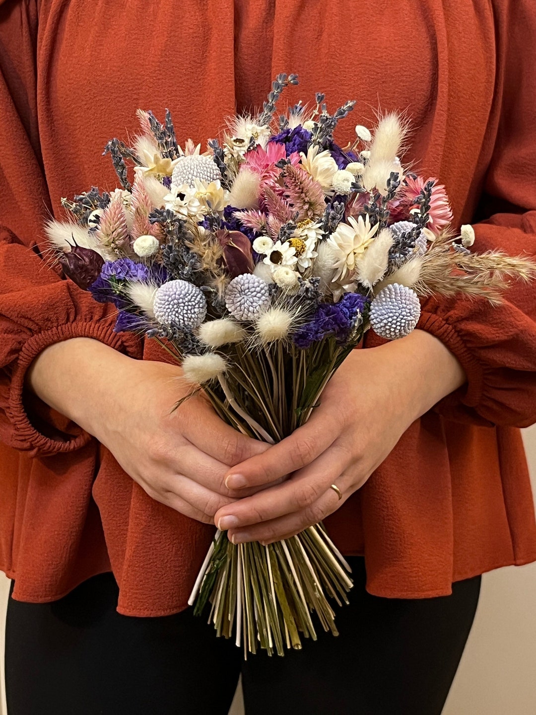 All Natural Dried Flowers Bouquet, Dried Flower Arrangement for Home Decor, Flower Decor for