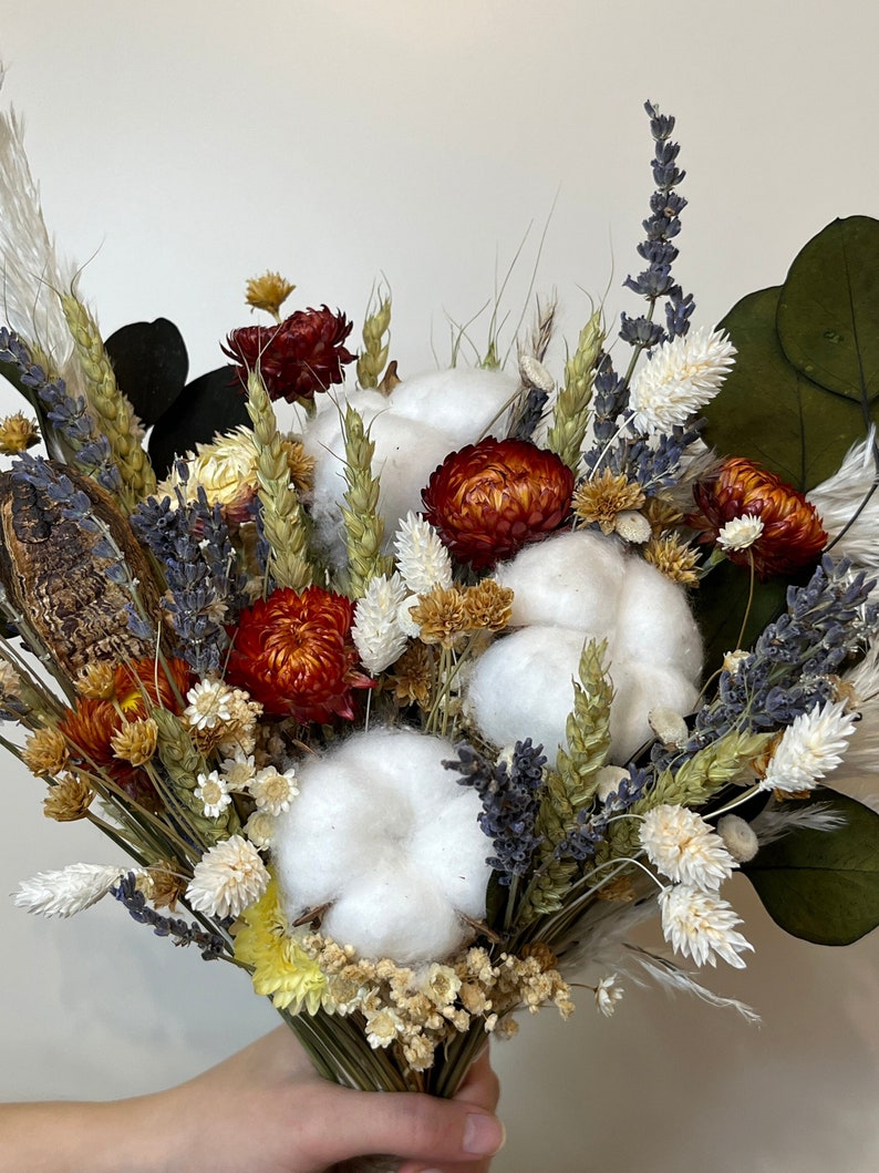Dried Flower Bouquet Natural Dried Flowers Home Decor Flower Etsy