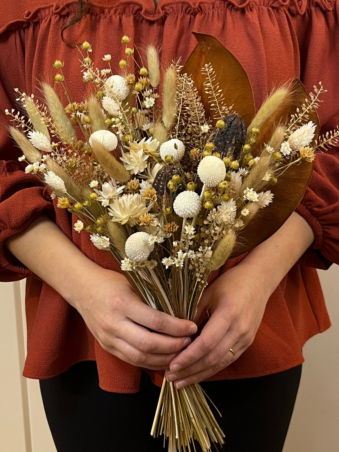 All Natural Dried Flowers Bouquet, Dried Flower Arrangement for Home Decor, Flower Decor for