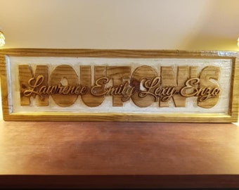 Wooden Family Sign