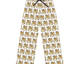 Pantalones de pijama para mujer (AOP) pijamas divertidos de pollo