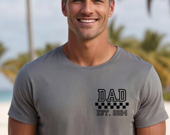 Dad Shirt with Personalized Custom Year, Father's Day Gift, New Dad, Anniversary Birthday Gift, Gift for Him