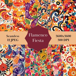 Modello senza cuciture Flamenco Fiesta: vibrante celebrazione della cultura spagnola