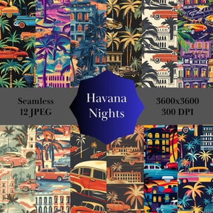 Patrón sin fisuras de Las Noches de La Habana: vibrante tributo a la vida nocturna cubana