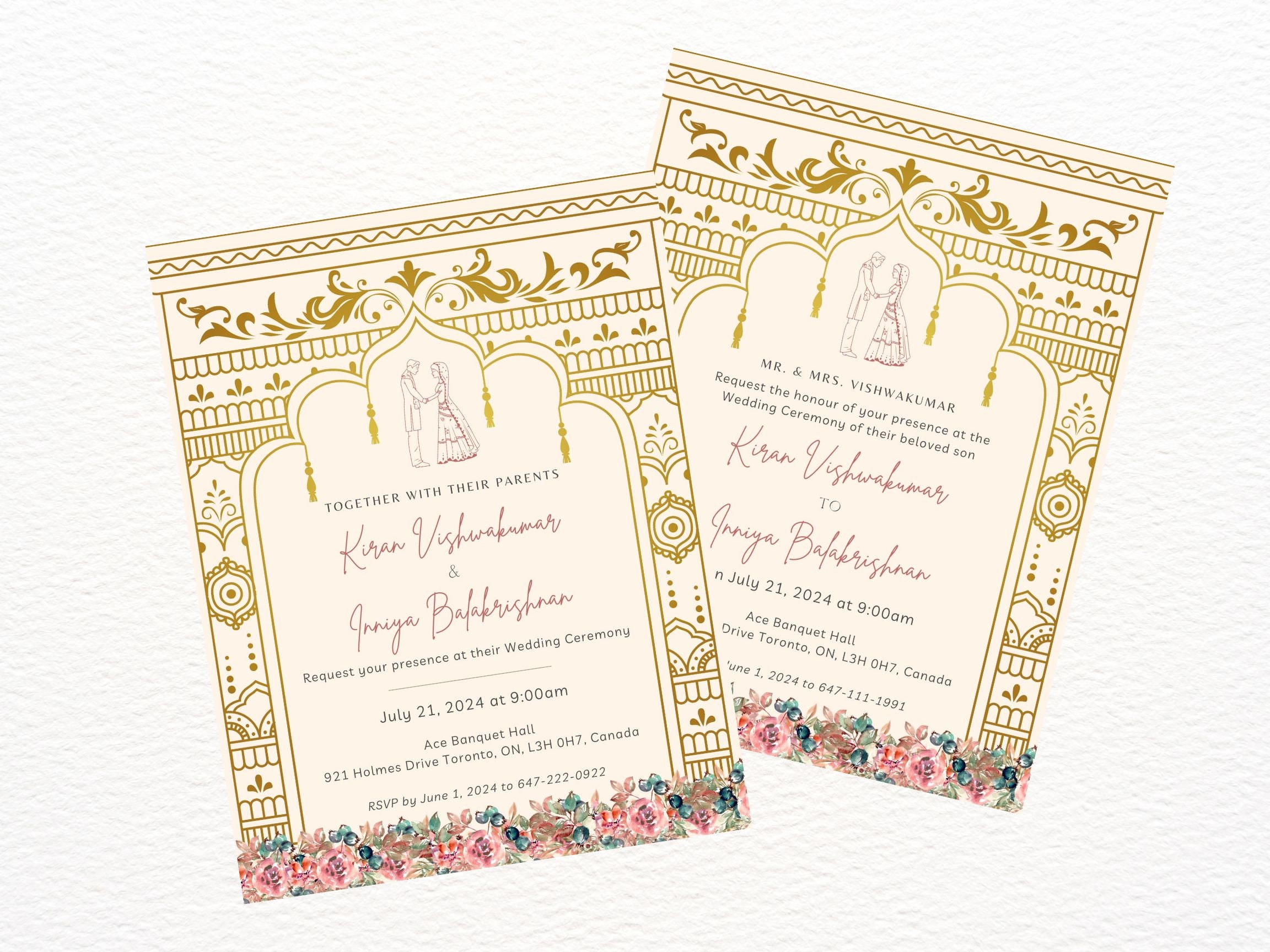 Tamil Wedding Invitation Template / Tamil Wedding Card Hindu Wedding Tamil Wedding Invitation Template / Tamil Wedding Card Hindu Wedding