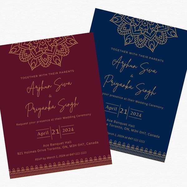 Tamil Invitation Template Etsy Tamil Invitation Template Etsy