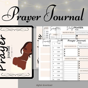 Digital Prayer Journal, Prayer Planner, Goodnotes Journal, Good notes journal, Printable Digital Journal, Bible Study