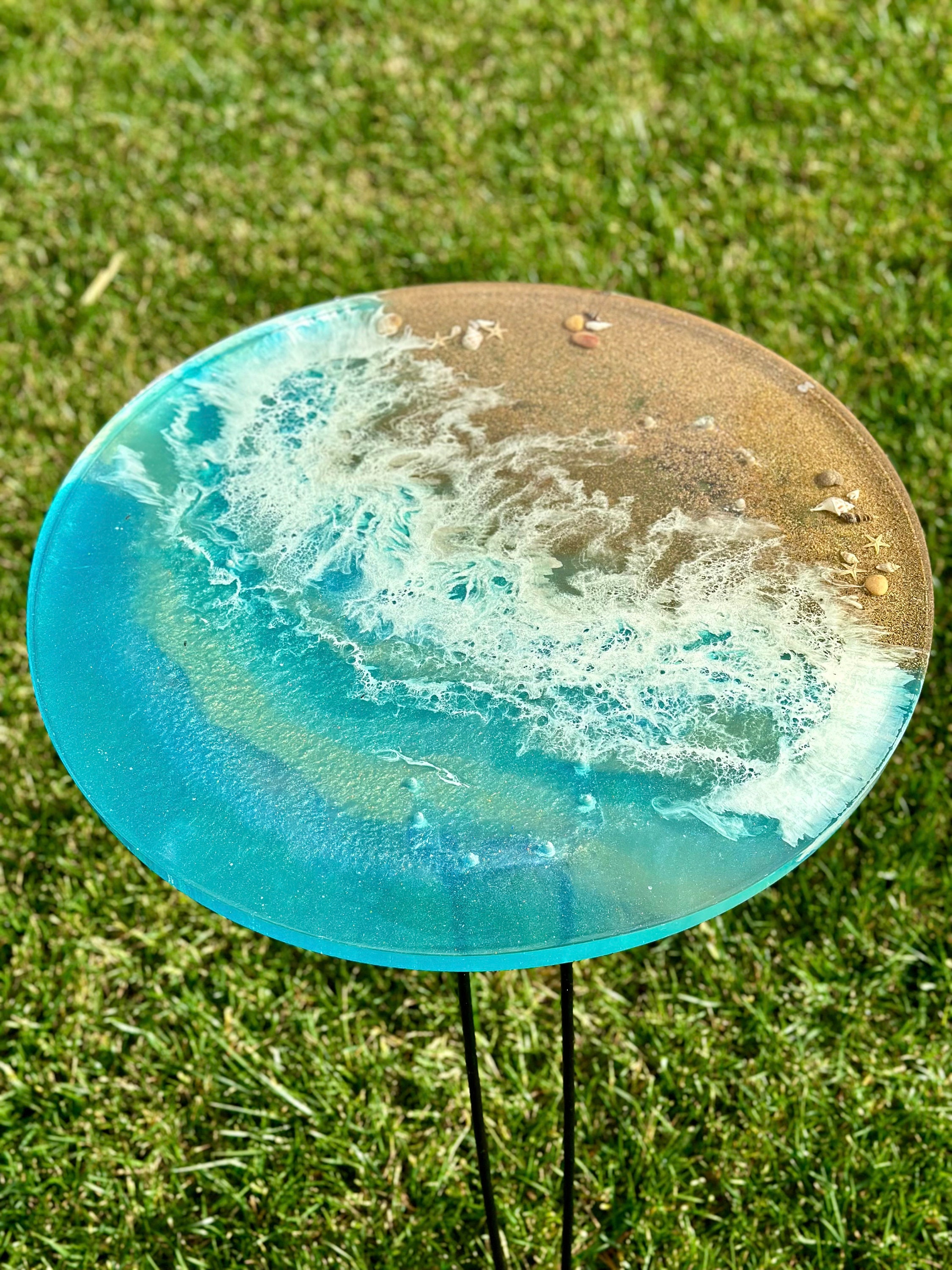 Exclusive Accent Table Beach Theme, Lightweight, Easy to Clean, No Assembly, Made to Order, Can ...