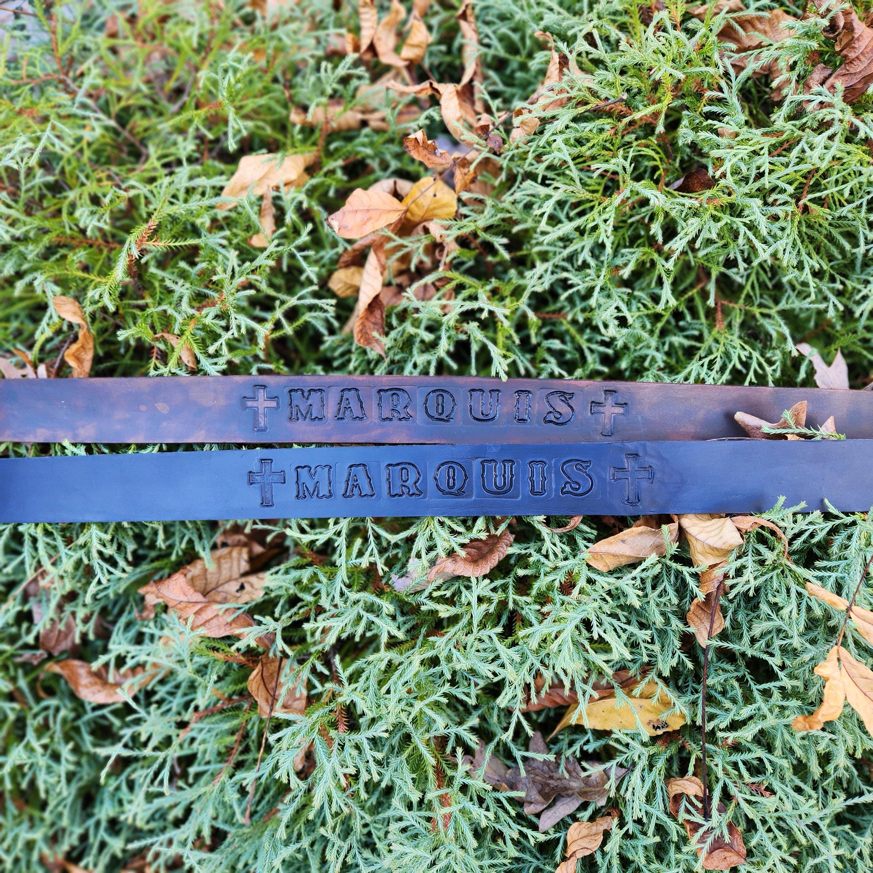 Leather name belts with stamp choice - Thumbnail 5