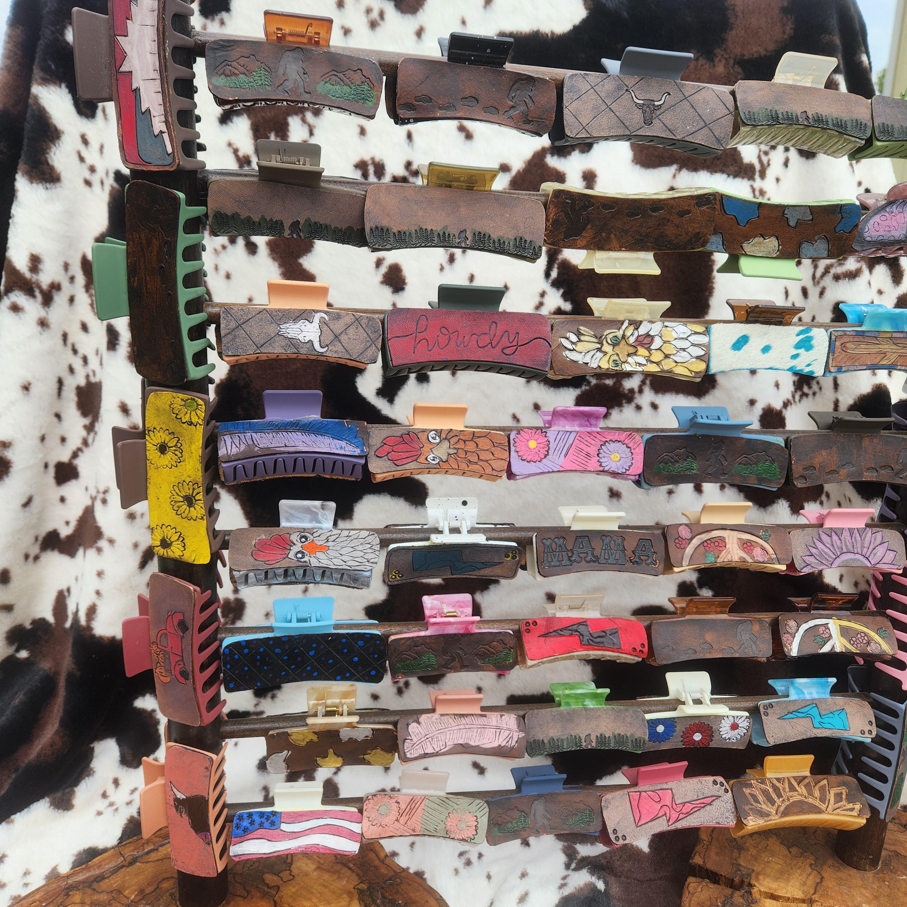 Handmade Leather Claw Clips - Thumbnail 6