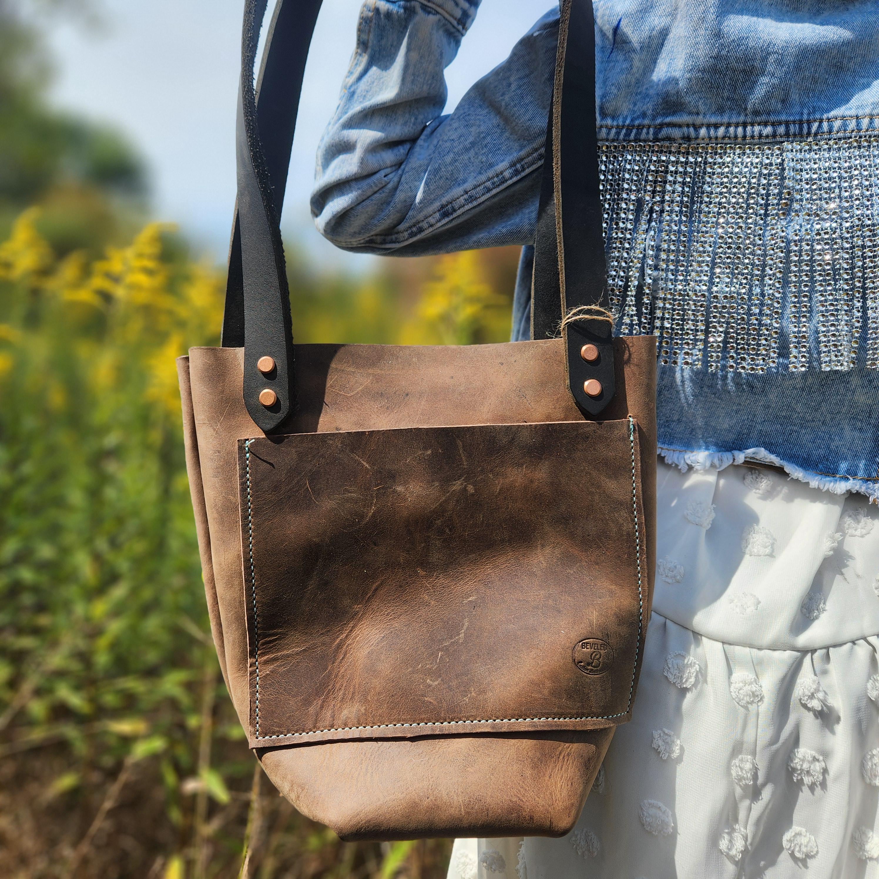 Heart of Rosa tote: everyday carry leather tote style bag