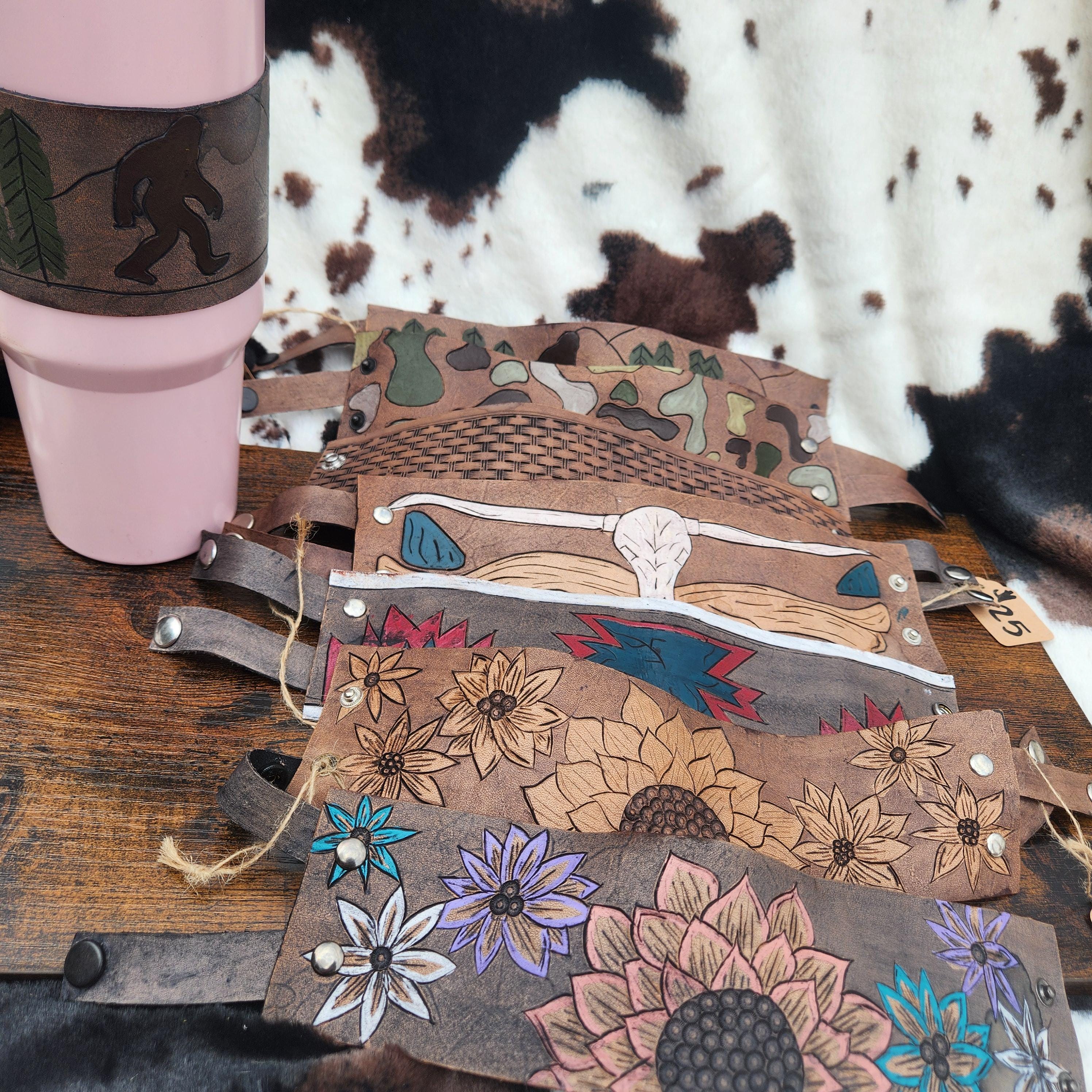 Stanley leather cup wraps/ leather cup wraps