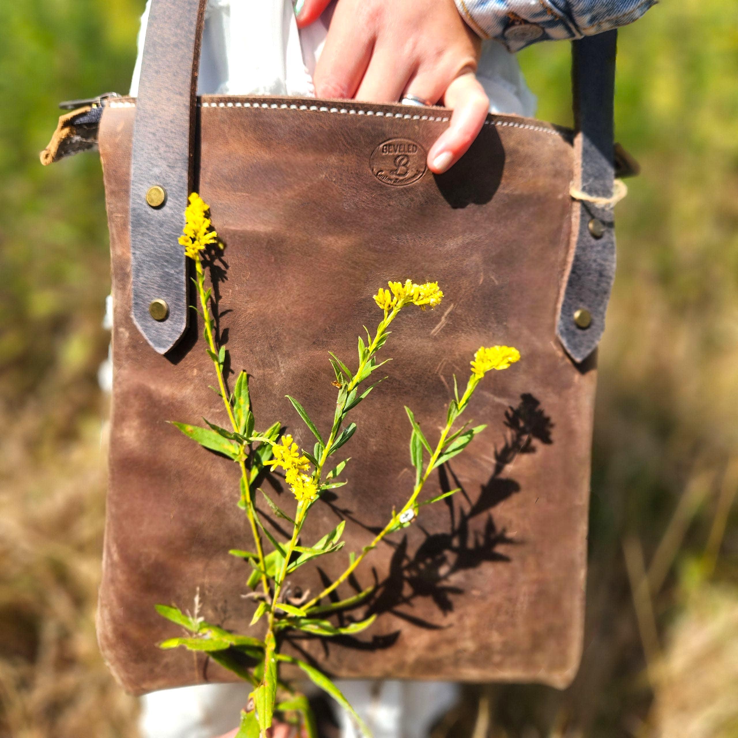Jean & Lynn Crossbody- handmade leather crossbody purse