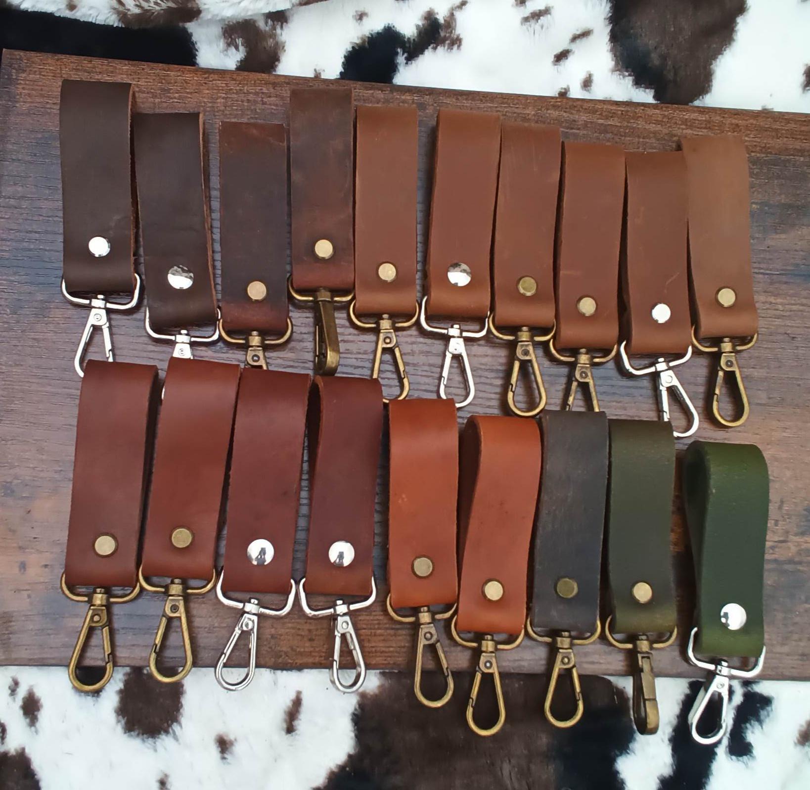 leather ON THE BELT keychain- hook your keys on it to keep from breaking your loops or causing your pockets to be bulky
