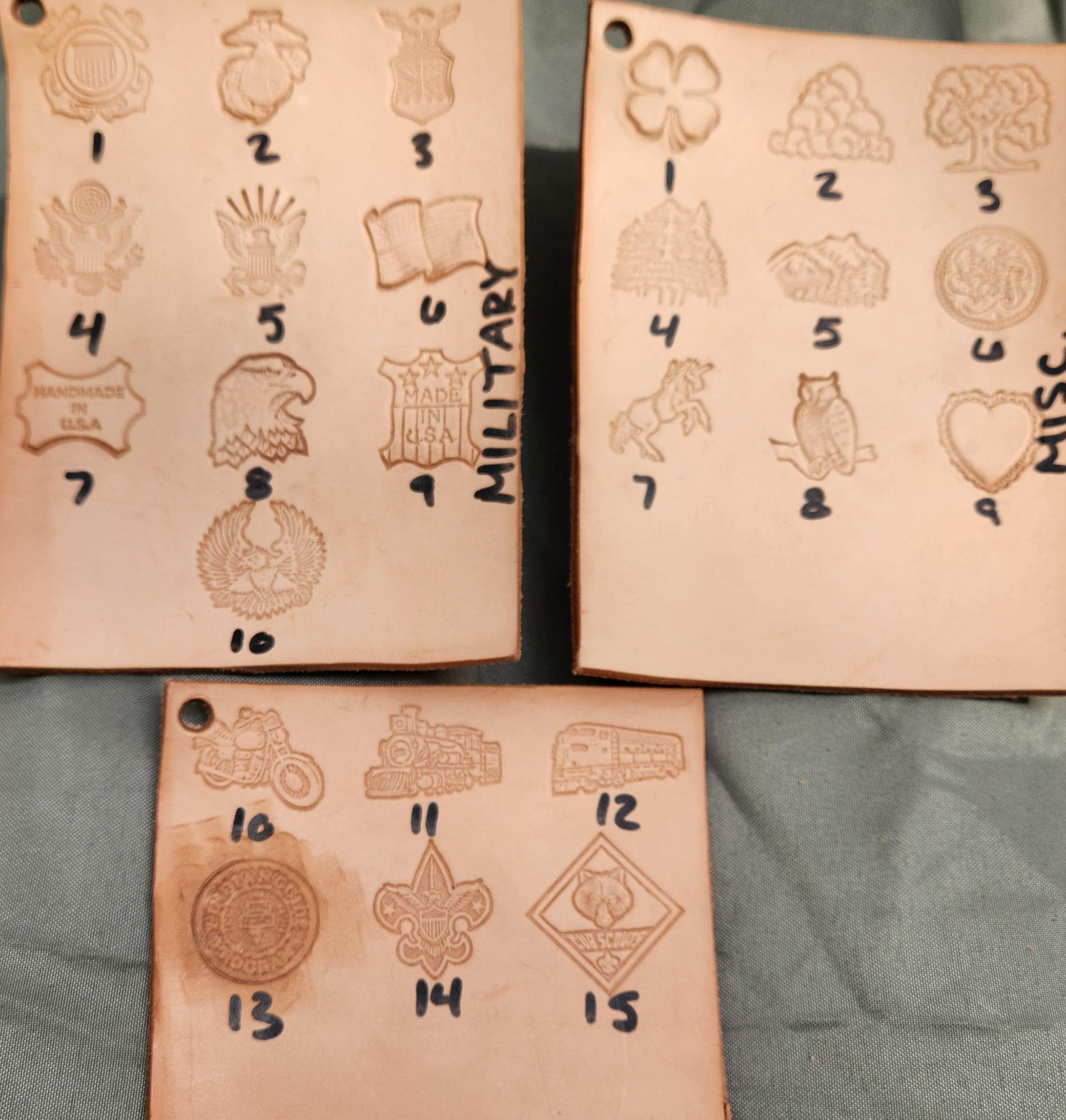 Leather name belts with stamp choice - Thumbnail 6