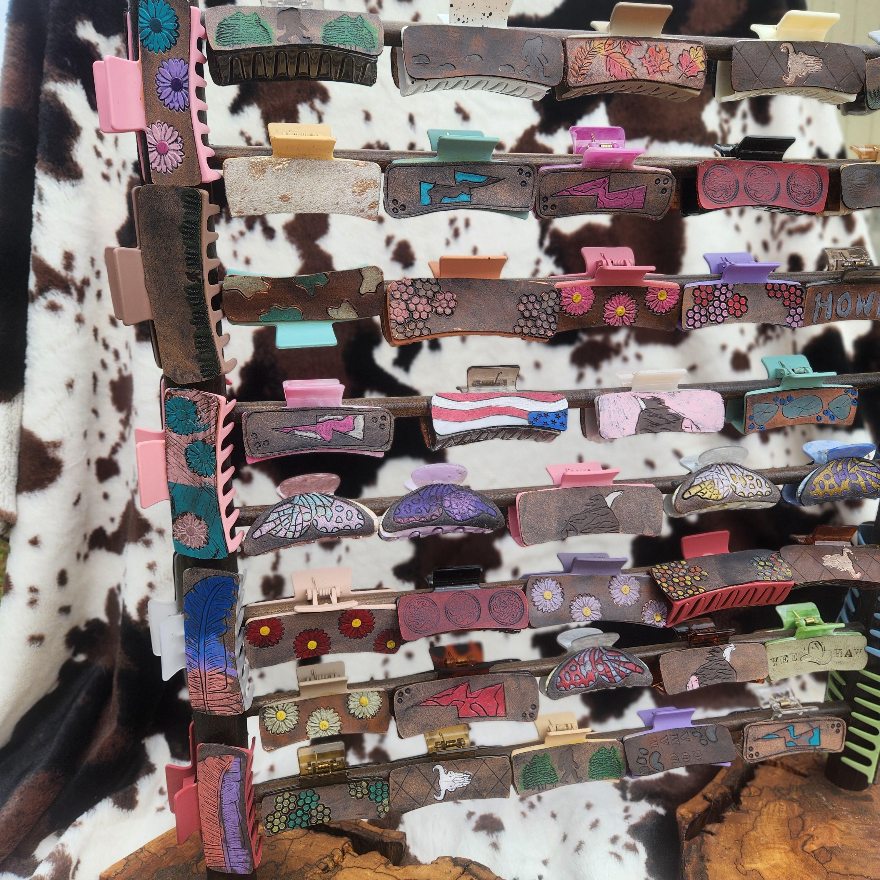 Handmade Leather Claw Clips - Thumbnail 5