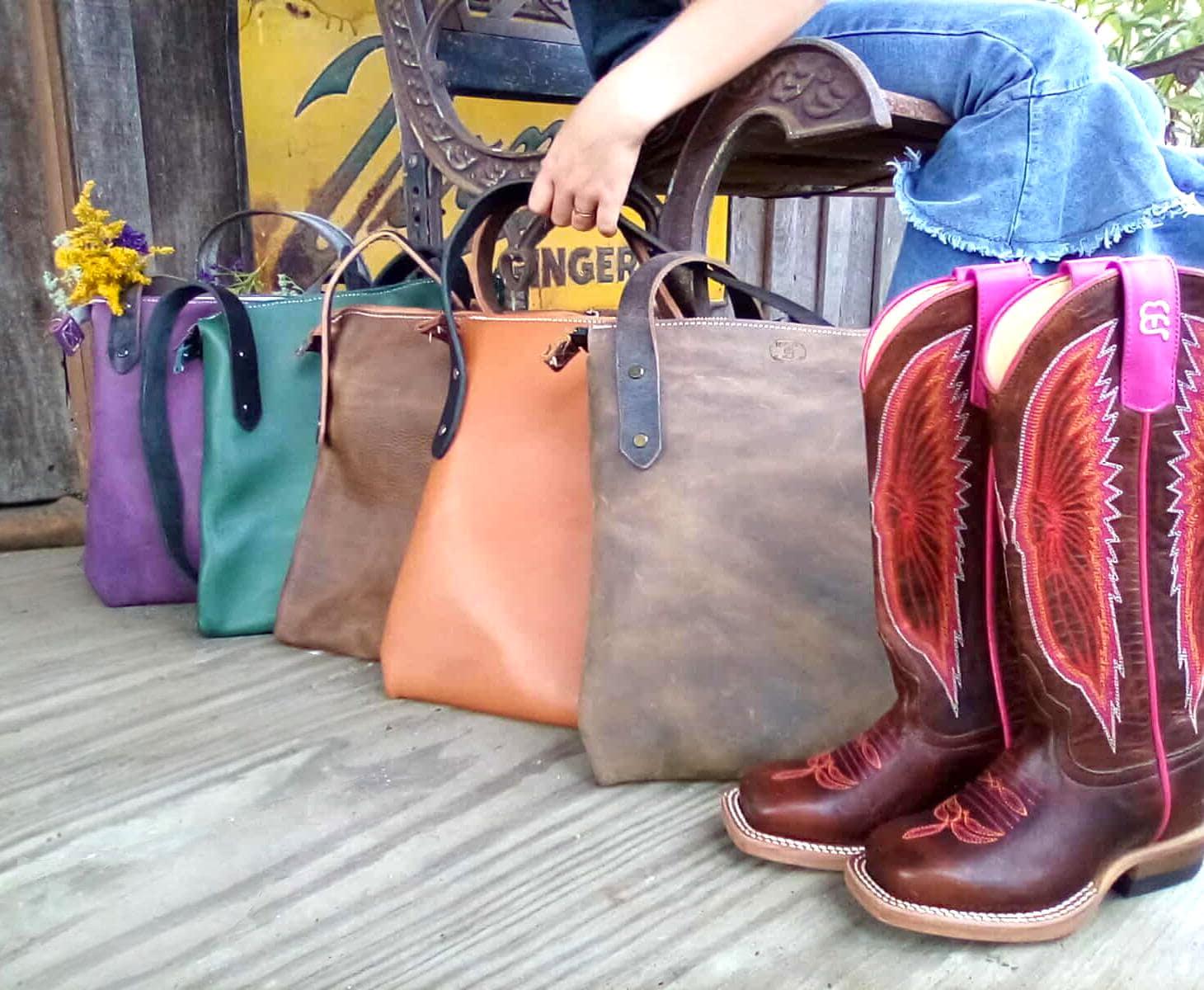 Jean & Lynn Crossbody- handmade leather crossbody purse - Thumbnail 4