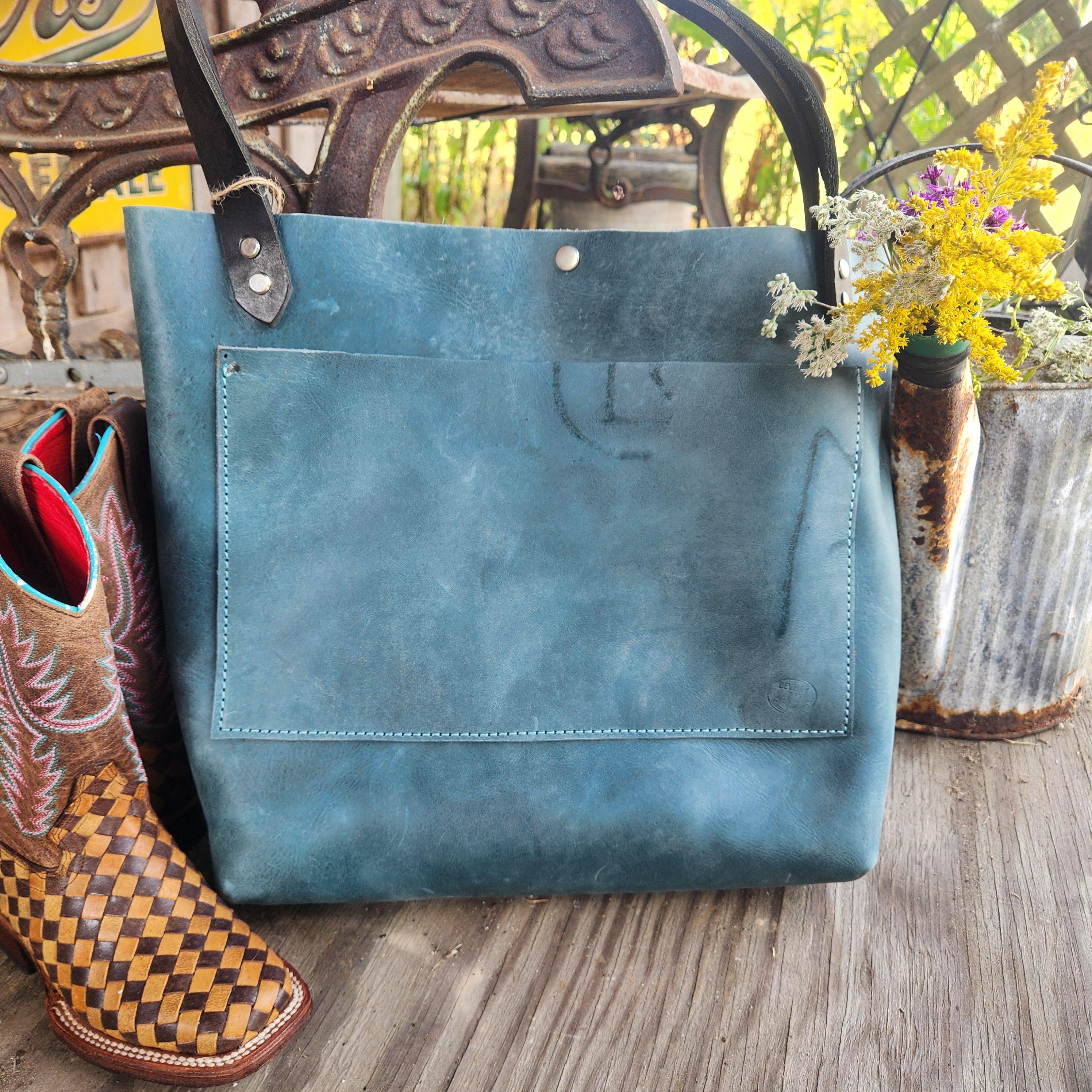 The Paint Street Tote: handmade leather tote style bag. perfect for the every day carry for the preparer