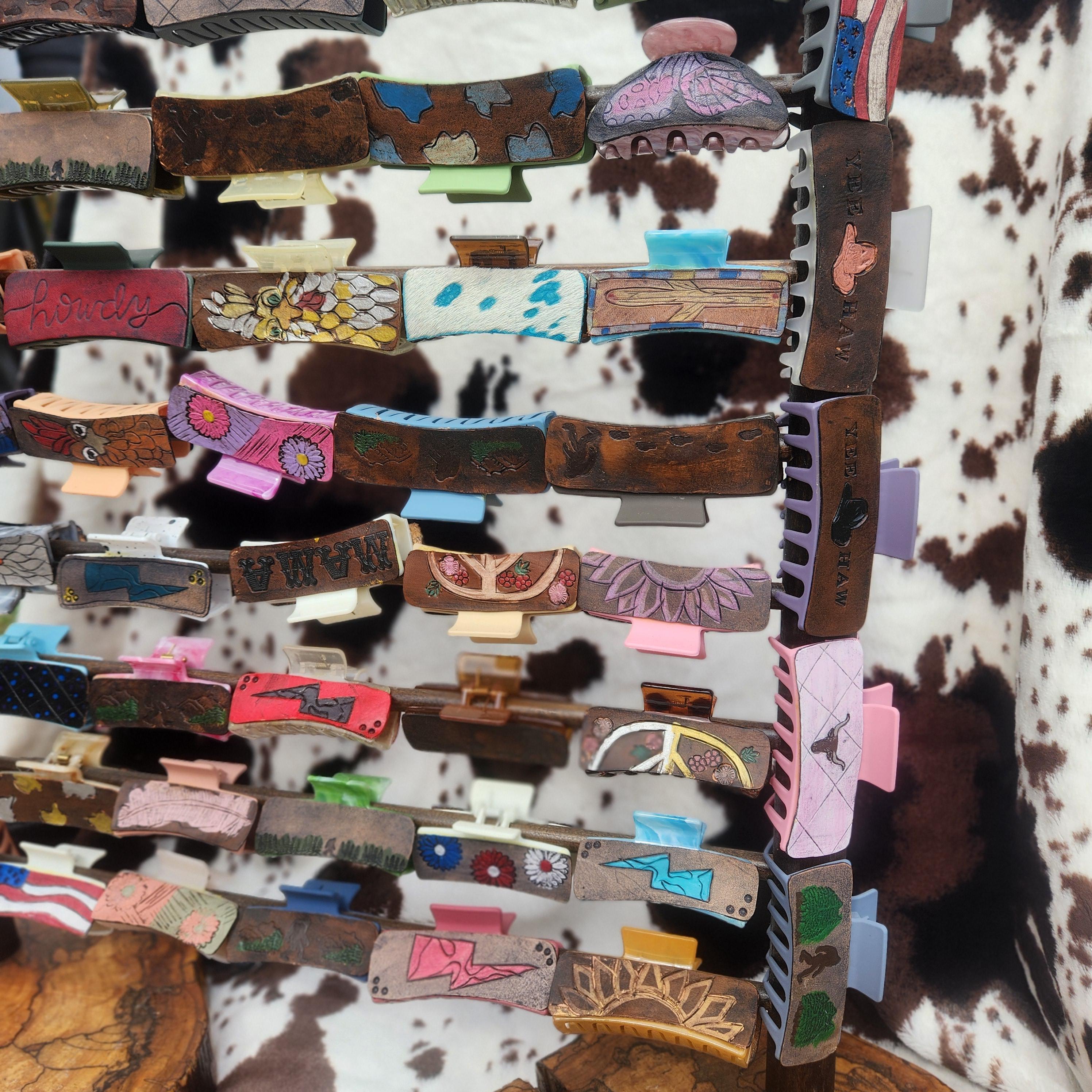 Handmade Leather Claw Clips - Thumbnail 3