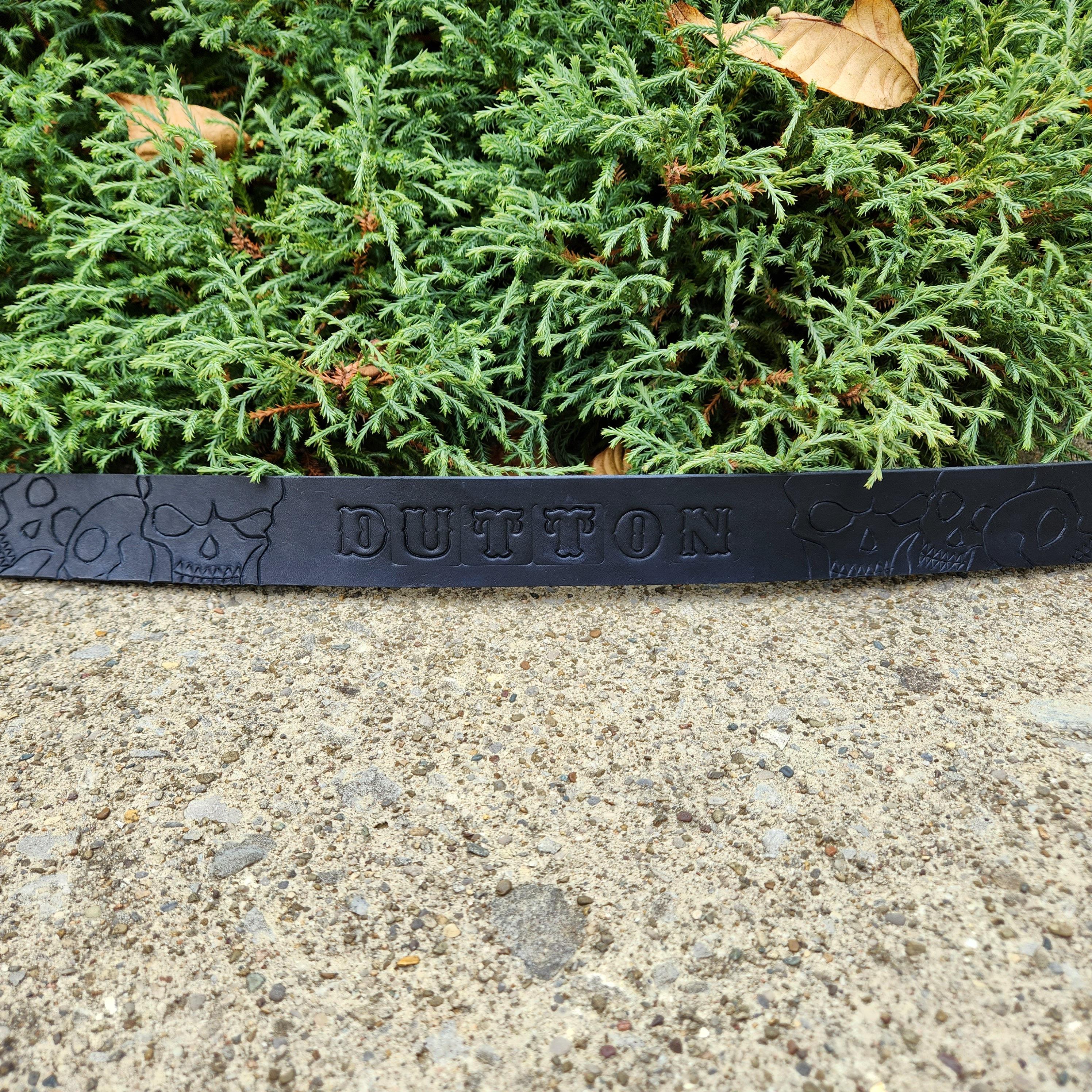 Leather name belts with stamp choice - Thumbnail 3