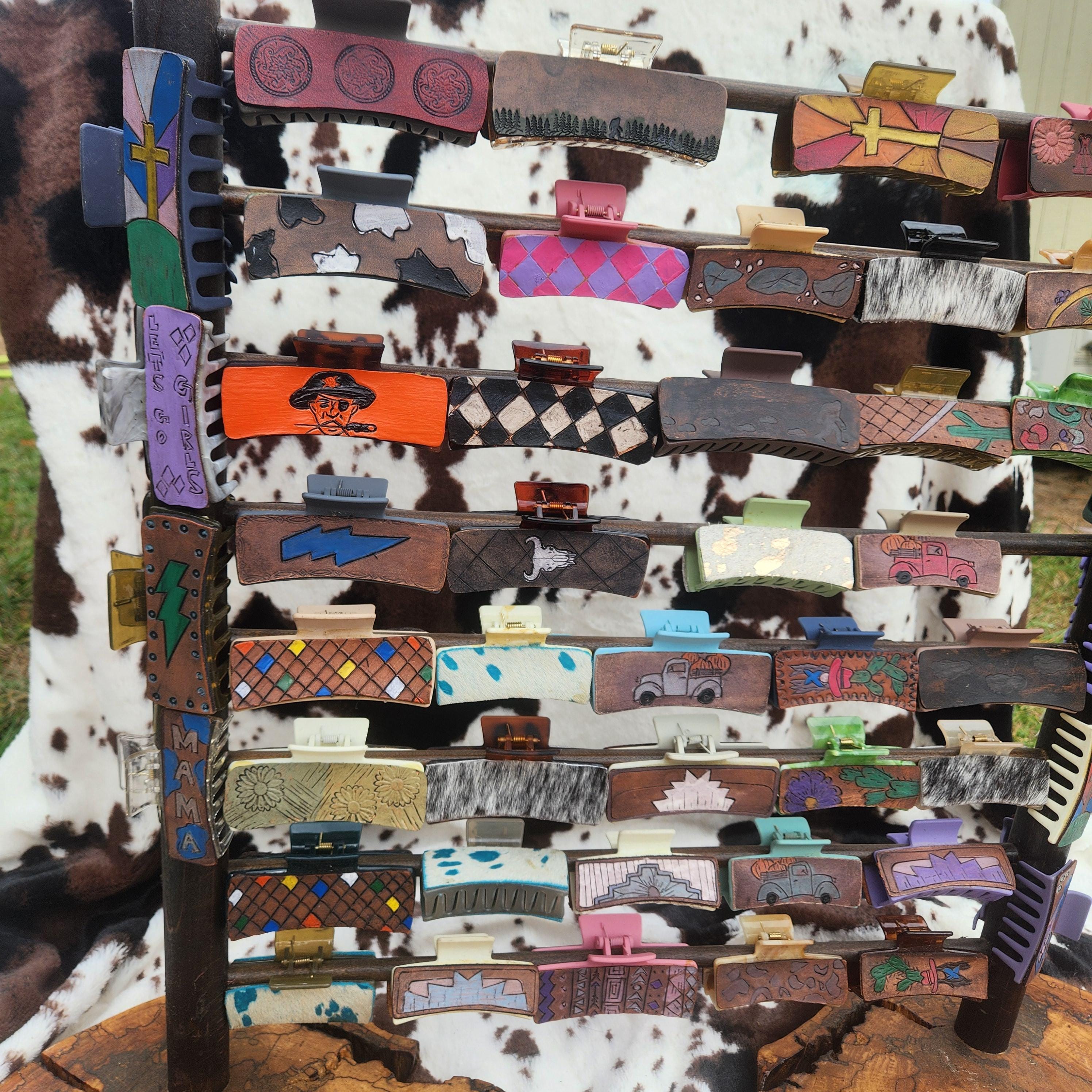 Handmade Leather Claw Clips - Thumbnail 2