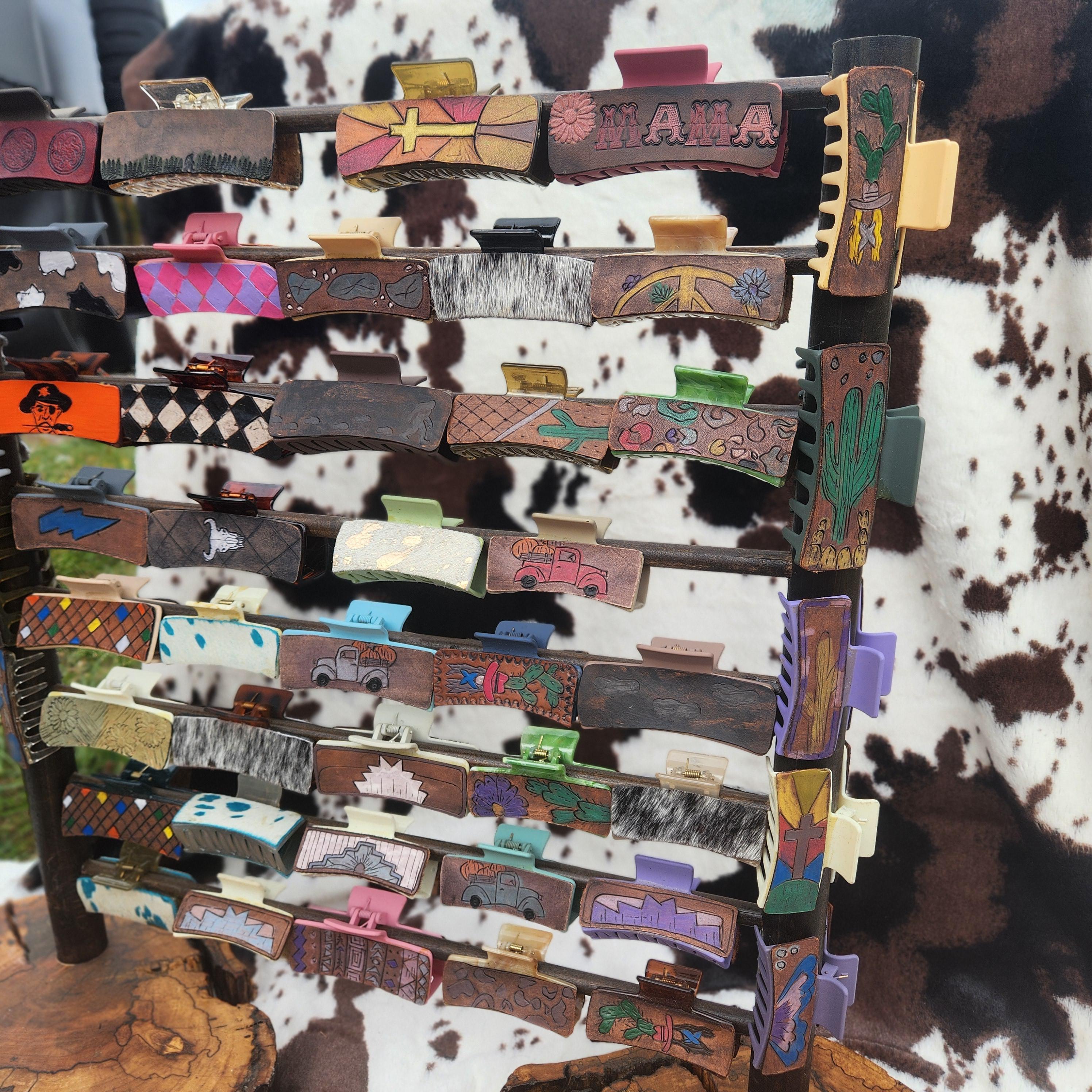 Handmade Leather Claw Clips - Thumbnail 4