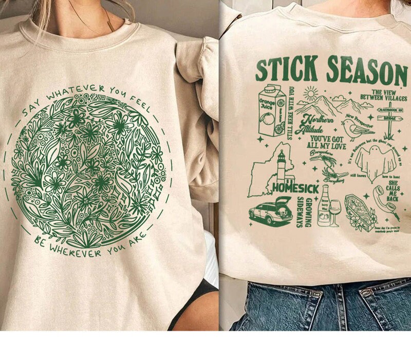Stick Season Sweatshirt, Noah Kahan Crewneck, Vintage Stick Season Tshirt, Noah Kahan Tour