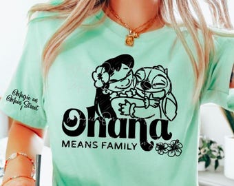 Stitch & Lilo 'Ohana' SVG | Family Sketch (Digital Download)